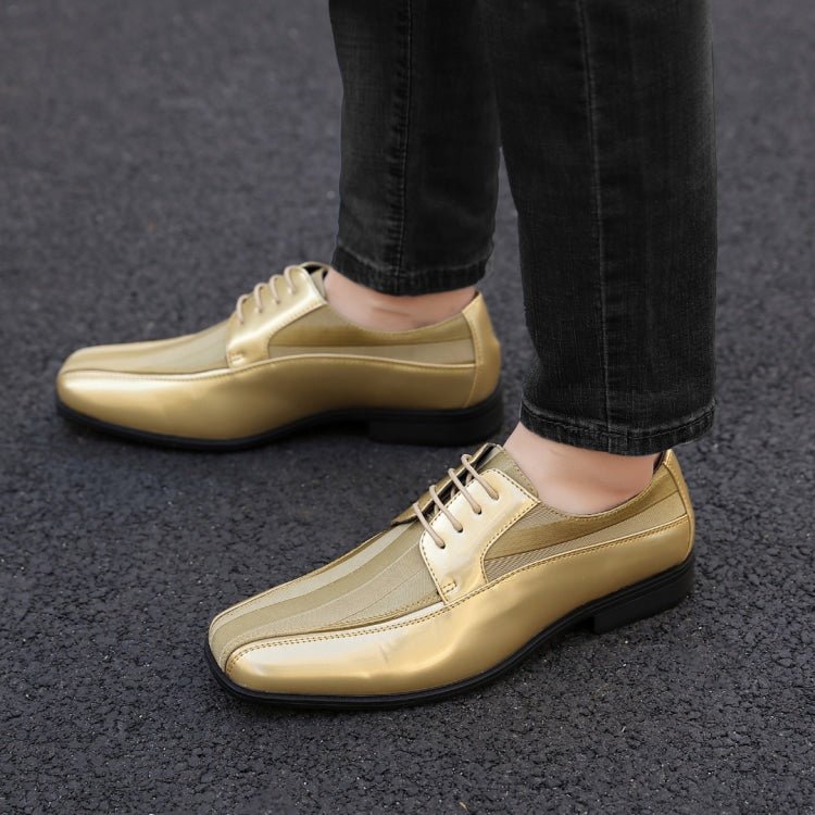 Viotti 179 Gold Men’s Patent Leather Derby Shoes