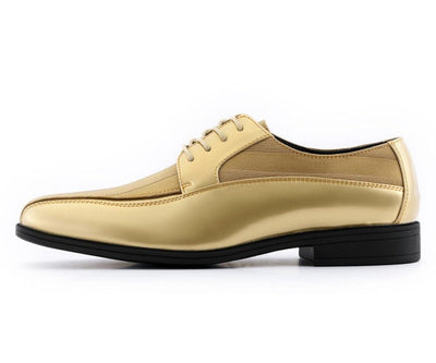Viotti 179 Gold Men’s Patent Leather Derby Shoes