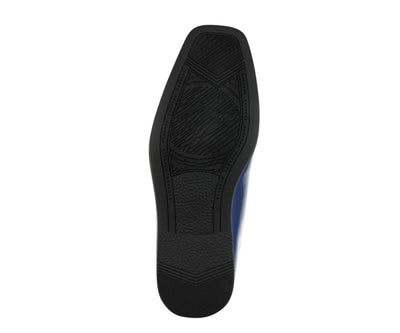 Viotti 179 Men's Royal Blue Patent Leather Derby Shoes