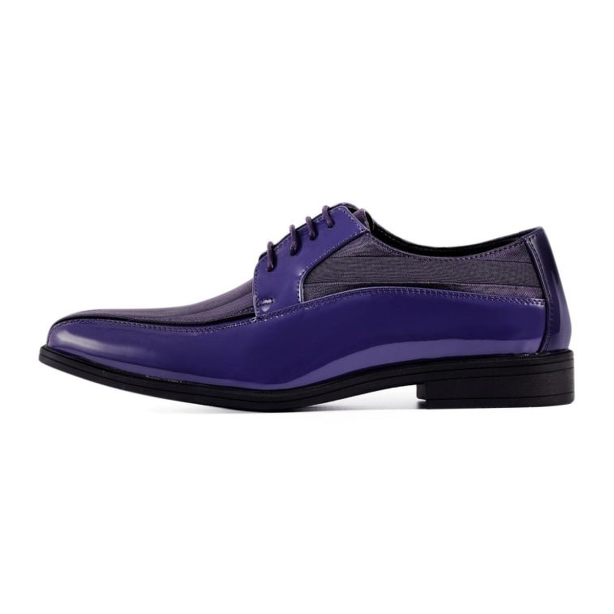 Viotti 179 men's purple lace-up dress shoe, side profile