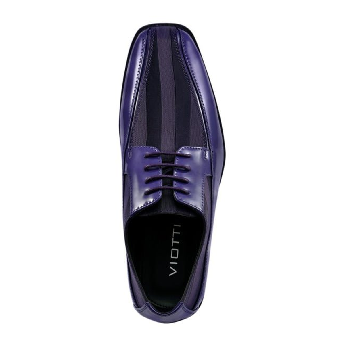 Viotti 179 men's purple lace-up dress shoe, top view