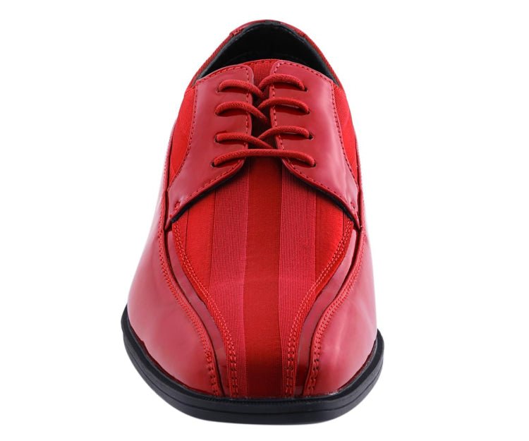Viotti Crimson Elegance Men's Patent Leather Dress Shoes