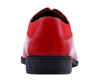 Viotti Crimson Elegance Men's Patent Leather Dress Shoes