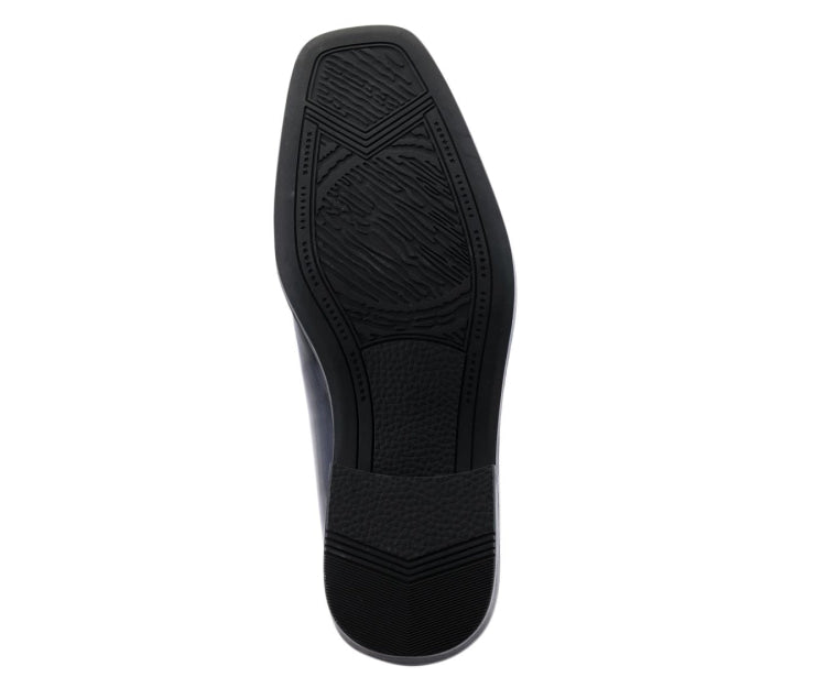 Viotti Dapper Black Derby Shoes With Satin Flair Men’s Patent Leather