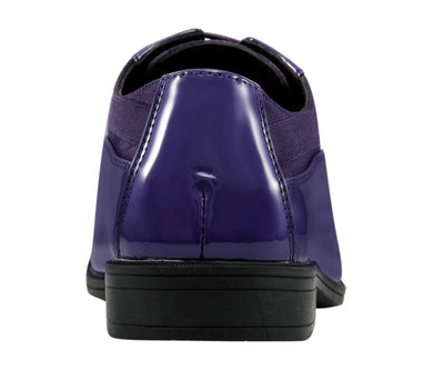 Viotti Purple Patent Leather Derby Shoes Men’s 179 Purple