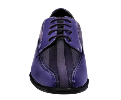 Viotti Purple Patent Leather Derby Shoes Men’s 179 Purple