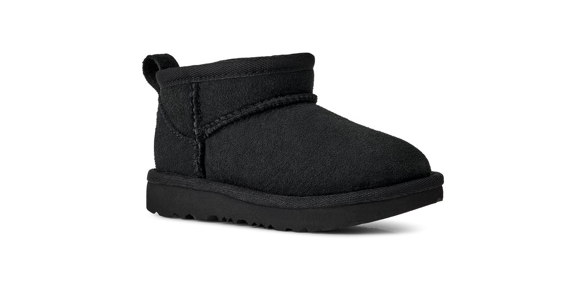 UGG Classic Ultra Mini Toddlers' (TD) Boots — Black Sheepskin