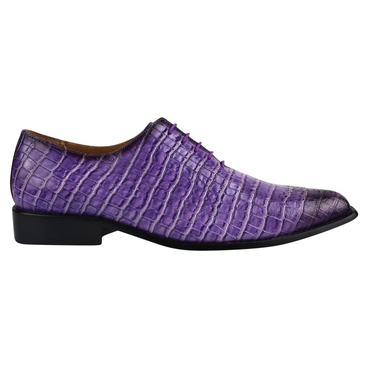 Liberty Zeno Walter Small Croco Leather Lace up Oxford Dress shoes