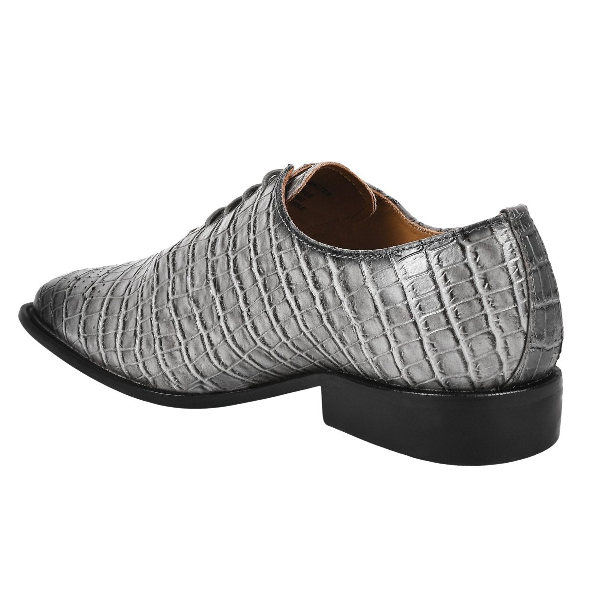 Liberty Zeno Walter Small Croco Leather Lace up Oxford Dress shoes