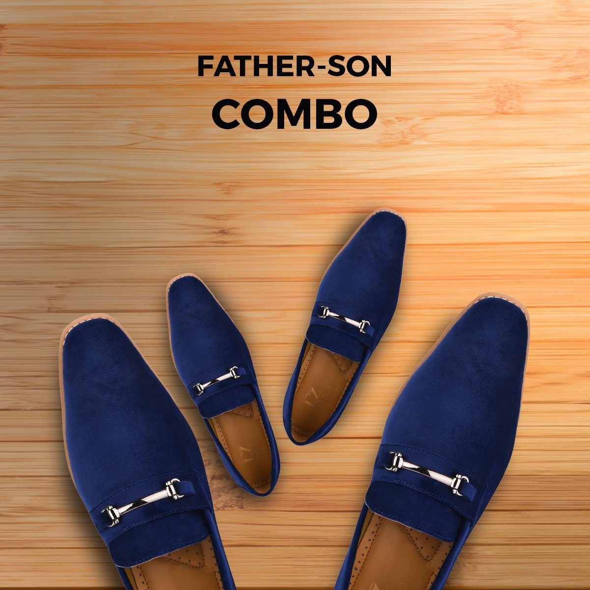 Liberty Zeno Welkar and Rachal Father Son Navy Blue Color Combination Shoes