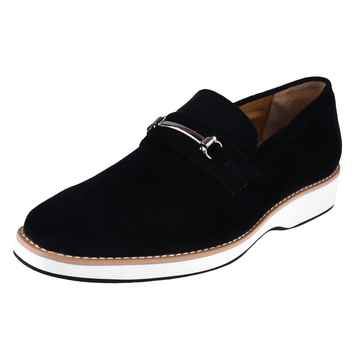 Liberty Zeno Welkar Men Velvet Causal Buckle Slip - On Loafers Shoes