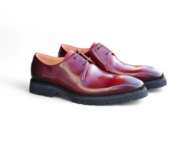 Carrucci Shoes Whole Cut Derby With Lug Sole Lightweight KS480101