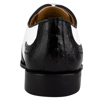 Liberty Zeno William Genuine Leather Two Tonned LizardOstrich Print Oxford Shoes