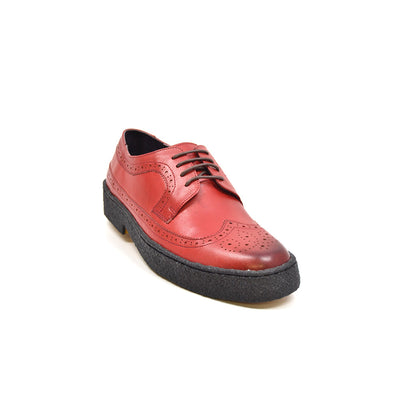 British Walkers Playboy Wingtip Men's Low Cut Brick Red Leather Shoes Custom Color view 1