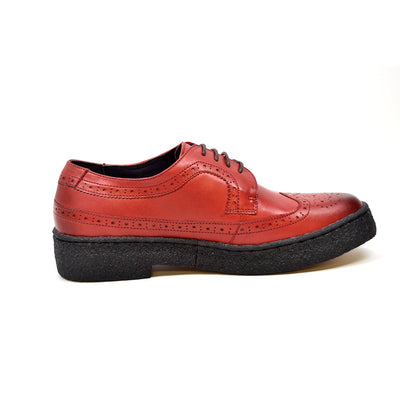British Walkers Playboy Wingtip Men's Low Cut Brick Red Leather Shoes Custom Color view 6