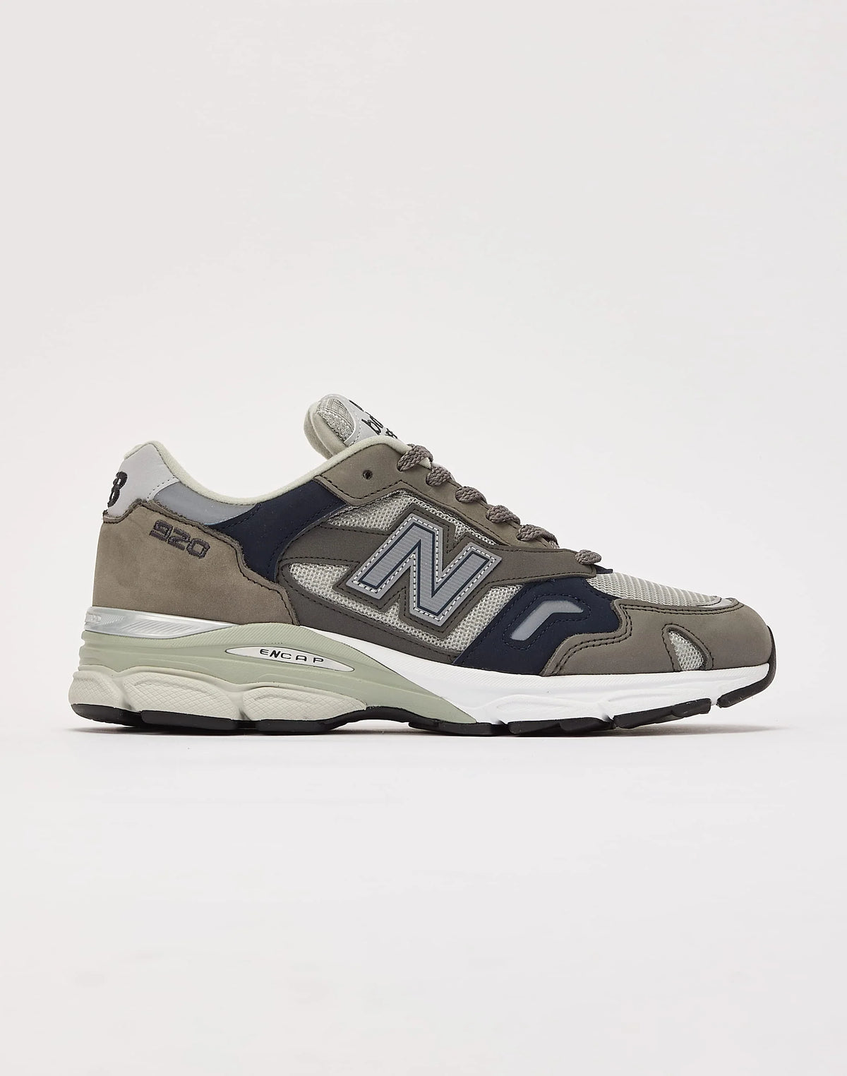 New Balance 920 Made in England 'Grey Navy' Men's Sneakers — Grey/Navy/White Suede Low-Top