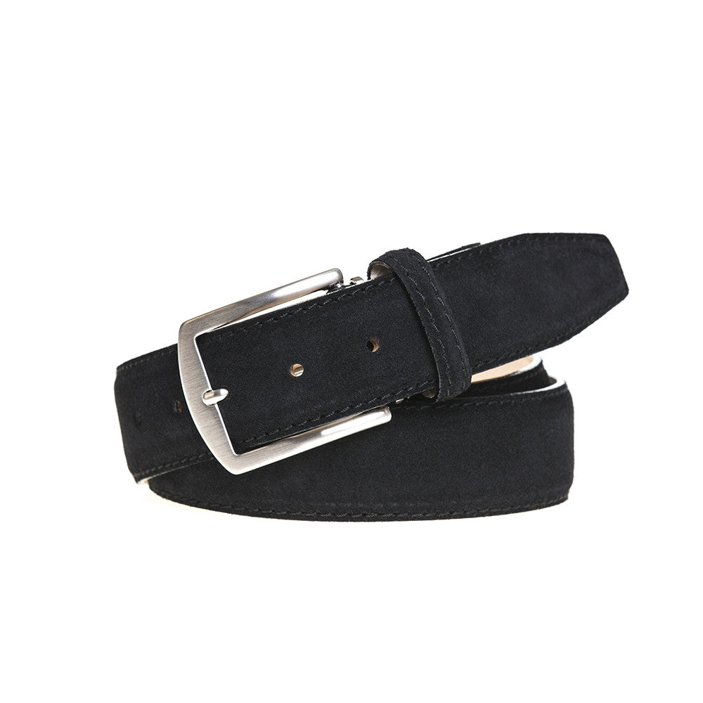 Black Suede Leather Belt