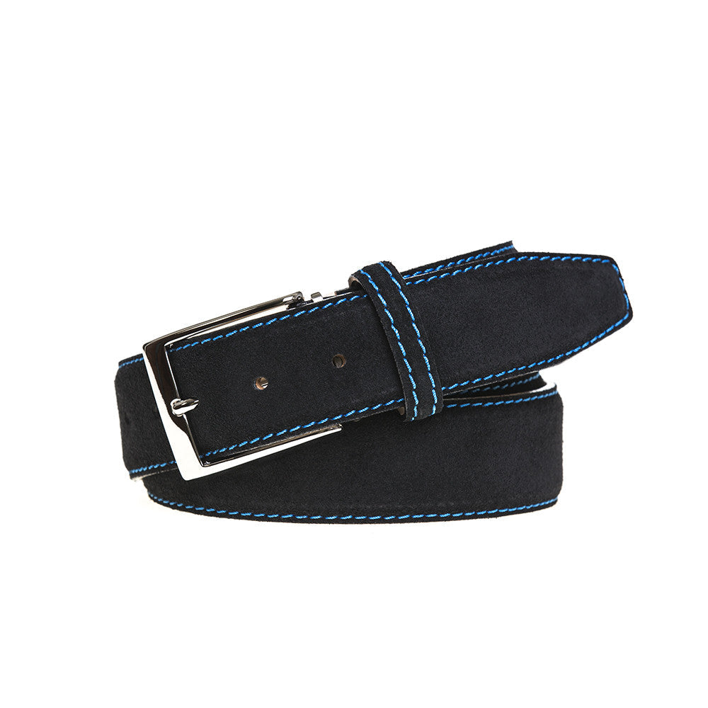 Black Suede Leather Belt