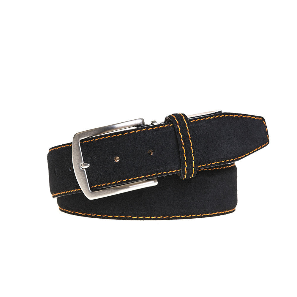 Black Suede Leather Belt