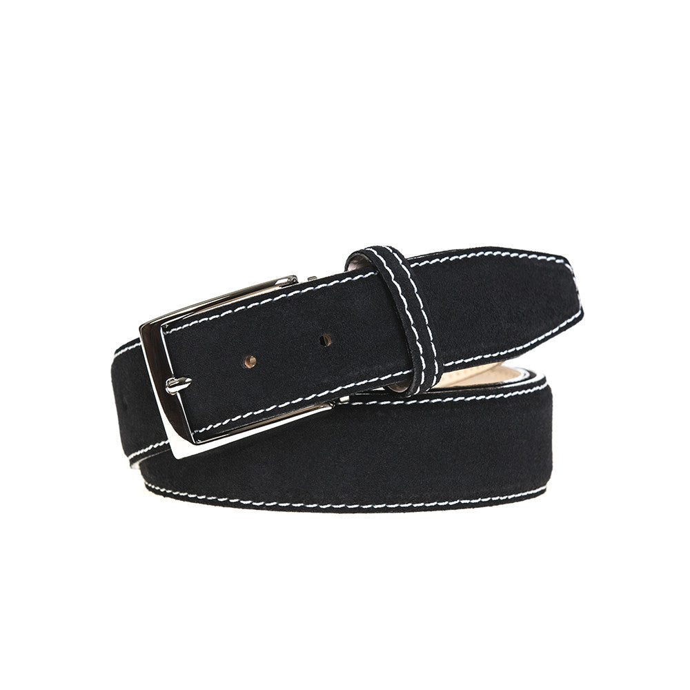 Black Suede Leather Belt
