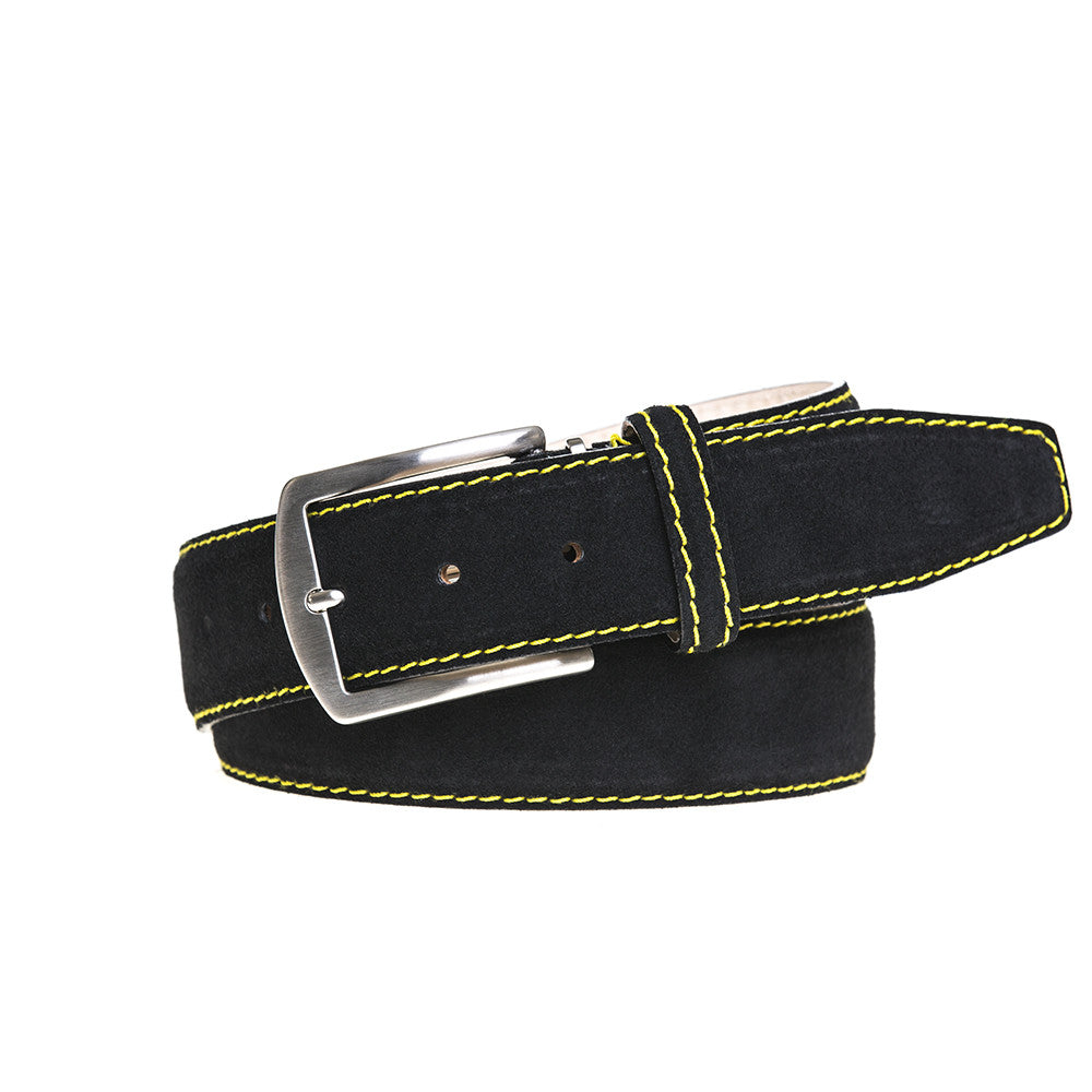 Black Suede Leather Belt