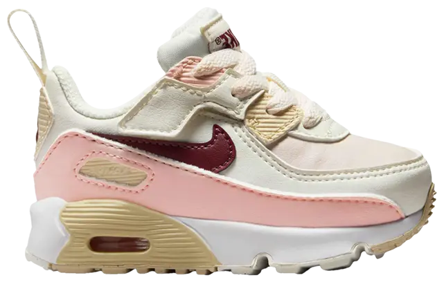 Nike Air Max 90 EasyOn Toddlers' (TD) Sneakers — Phantom/Echo Pink Leather Low-Top