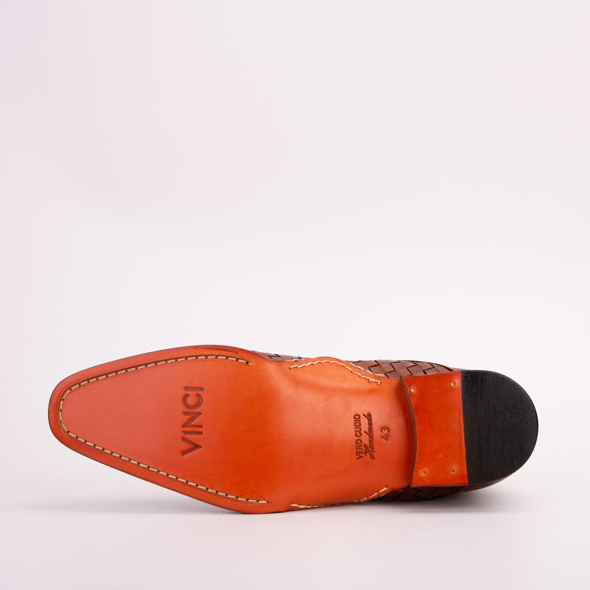 Vinci Leather The Rolls Boot Woven Tan Leather Double Monk Strap Handmade Men Shoe – product view 13
