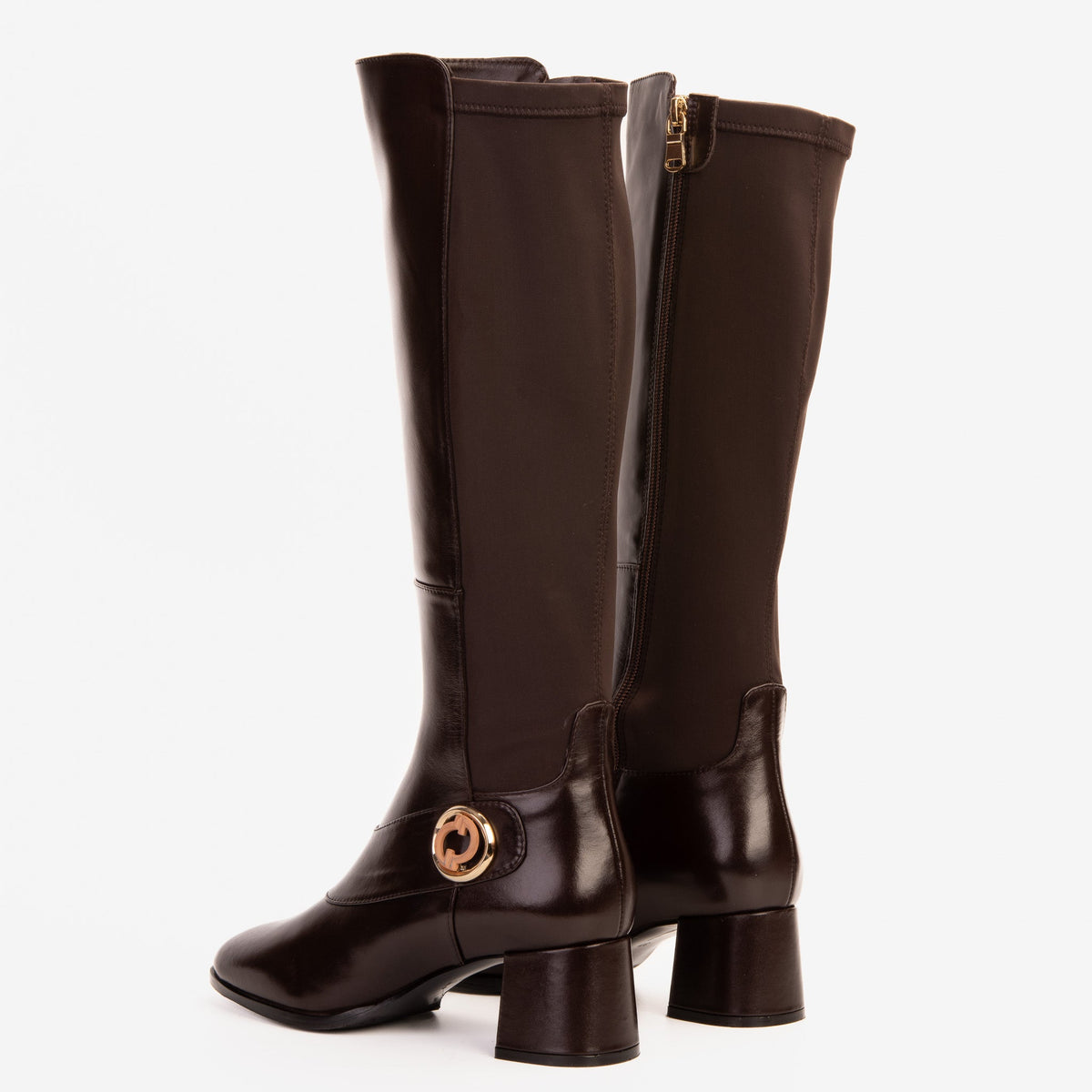 Vinci Leather The Windsor Brown Leather Knee High Boot – product view 3