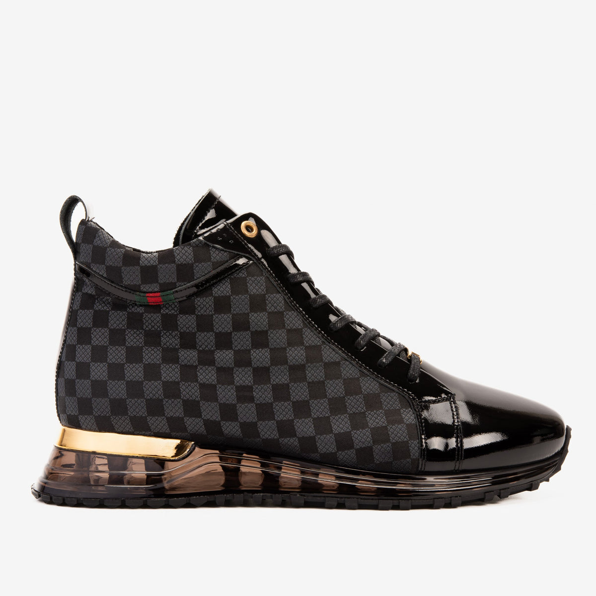 Vinci Leather The Monte Carlo Black High-Top Men Sneaker Limited Edition – top view