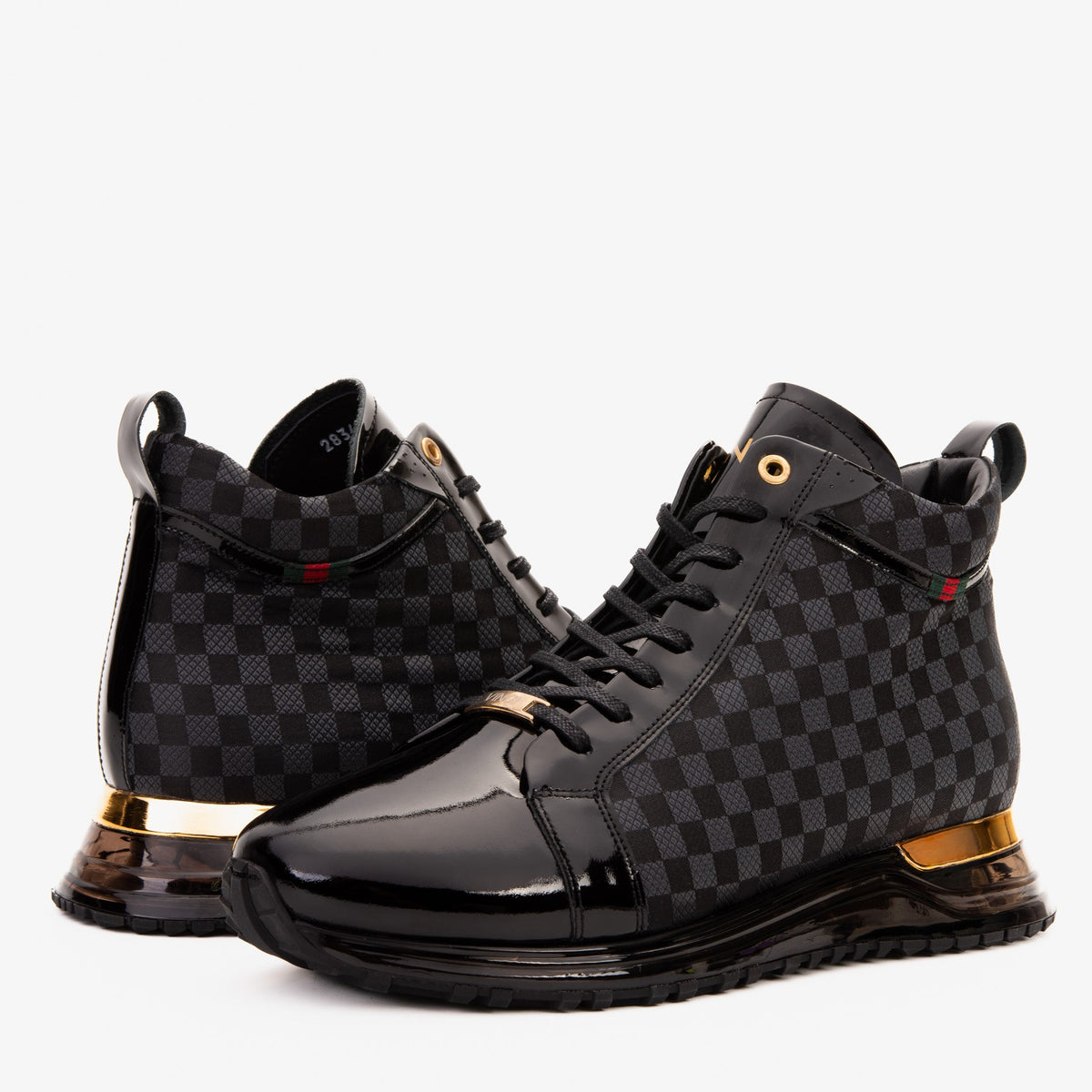 Vinci Leather The Monte Carlo Black High-Top Men Sneaker Limited Edition – top view