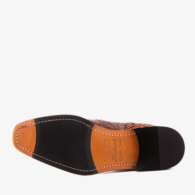 The Boss Tan Pythn Snk Zip-Up Leather Men Boot Limited Edition