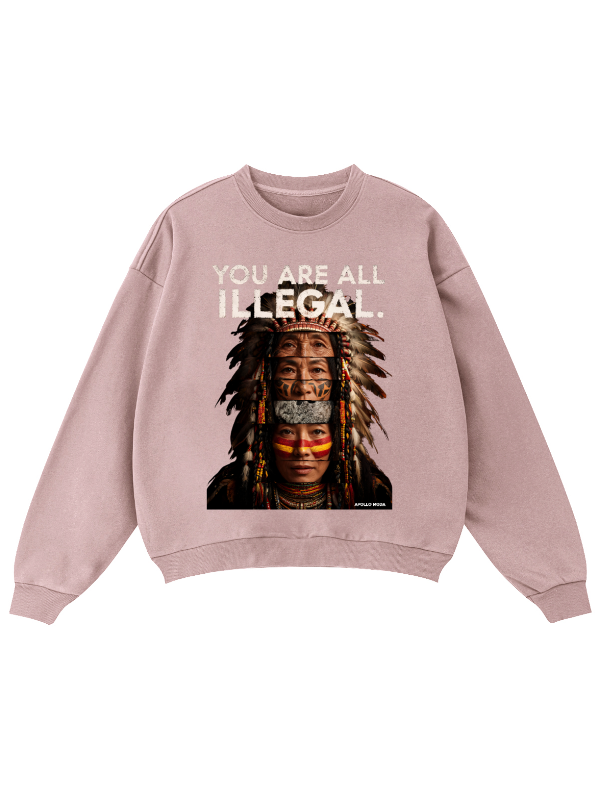 Apollo Moda  'You Are All Illegal' Oversized Sweatshirt – product view 2