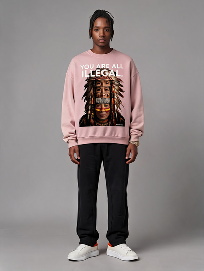 'You Are All Illegal' Oversized Sweatshirt