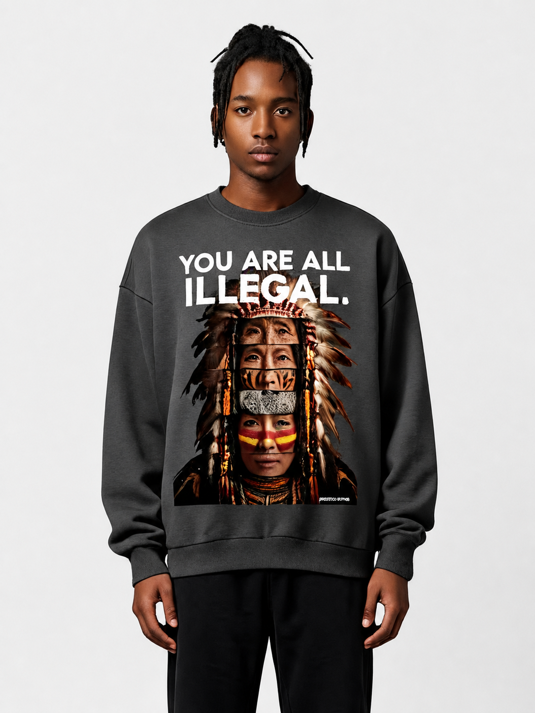 'You Are All Illegal' Oversized Sweatshirt