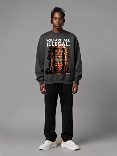 'You Are All Illegal' Oversized Sweatshirt