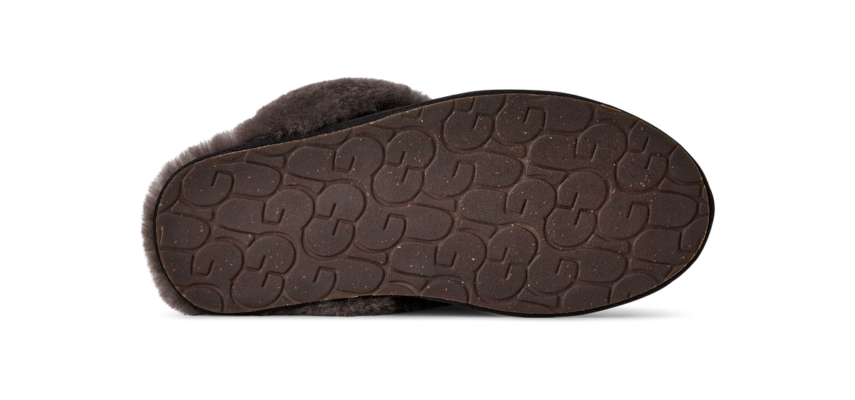 UGG Scuffette II Womens Slippers — Black/Grey Suede