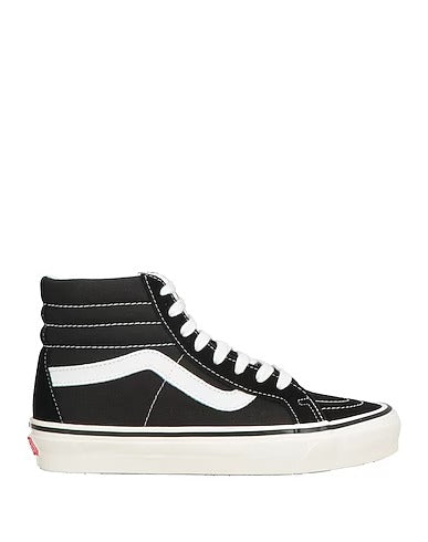 Vans Sk8-Hi Big Kids' (GS) High-Top Sneakers — Black/True White Canvas High-Top