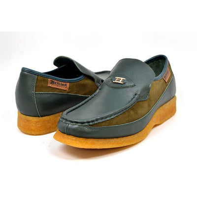 British Walkers Power Men's Leather Slip On Crepe Sole Shoes
