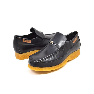 British Walkers Power Men's Leather Slip On Crepe Sole Shoes