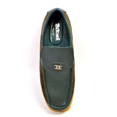 British Walkers Power Men's Leather Slip On Crepe Sole Shoes
