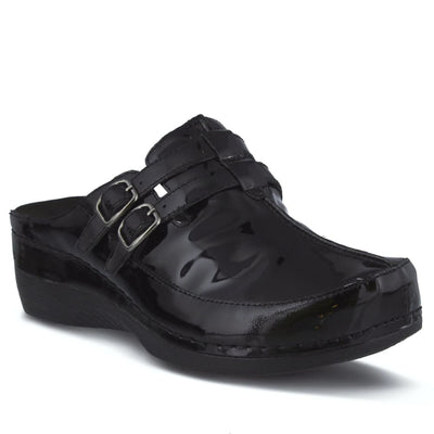 Spring Step Shoes Happy Women's Leather Slip On Clogs